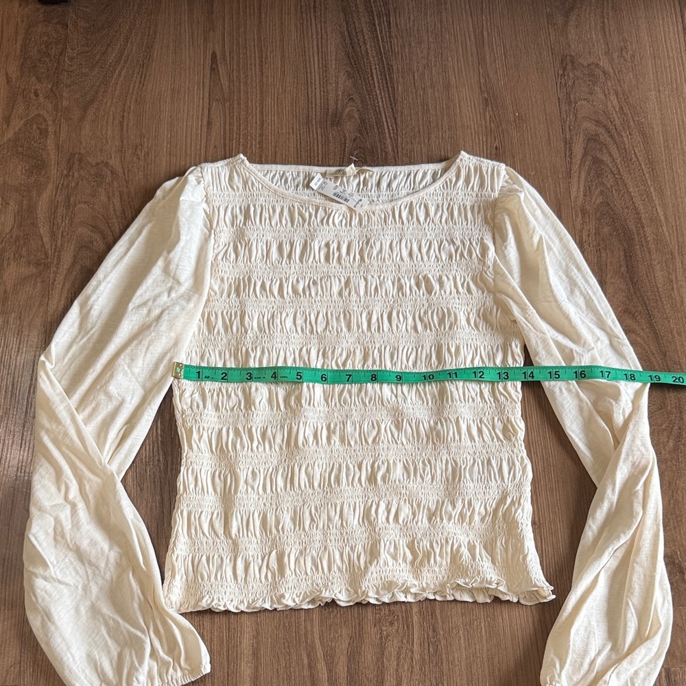 NWT madewell smocked boatneck top small